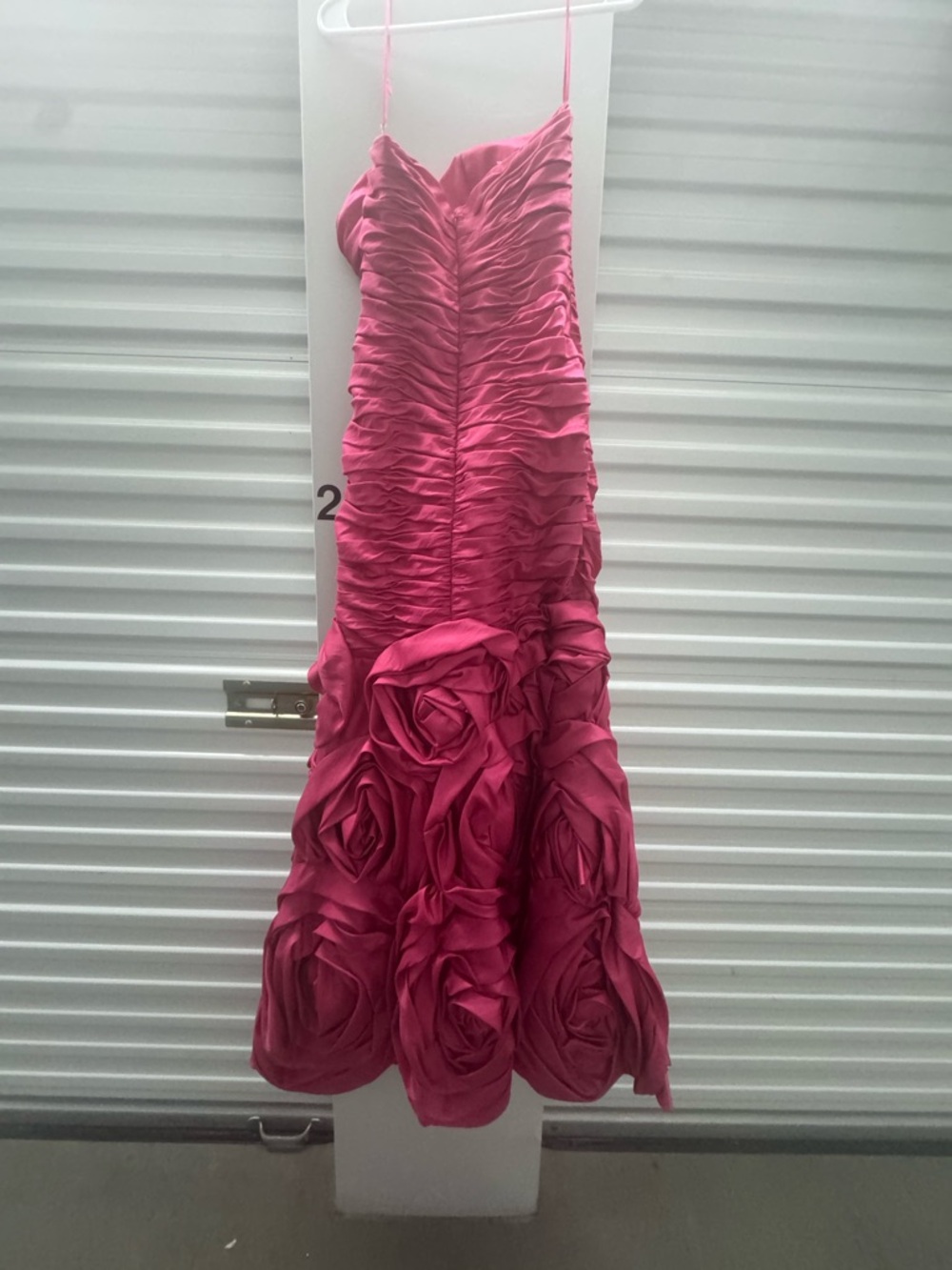 Strapless Fuchsia Rose Mermaid Gown – Size Small - Picture 4 of 7